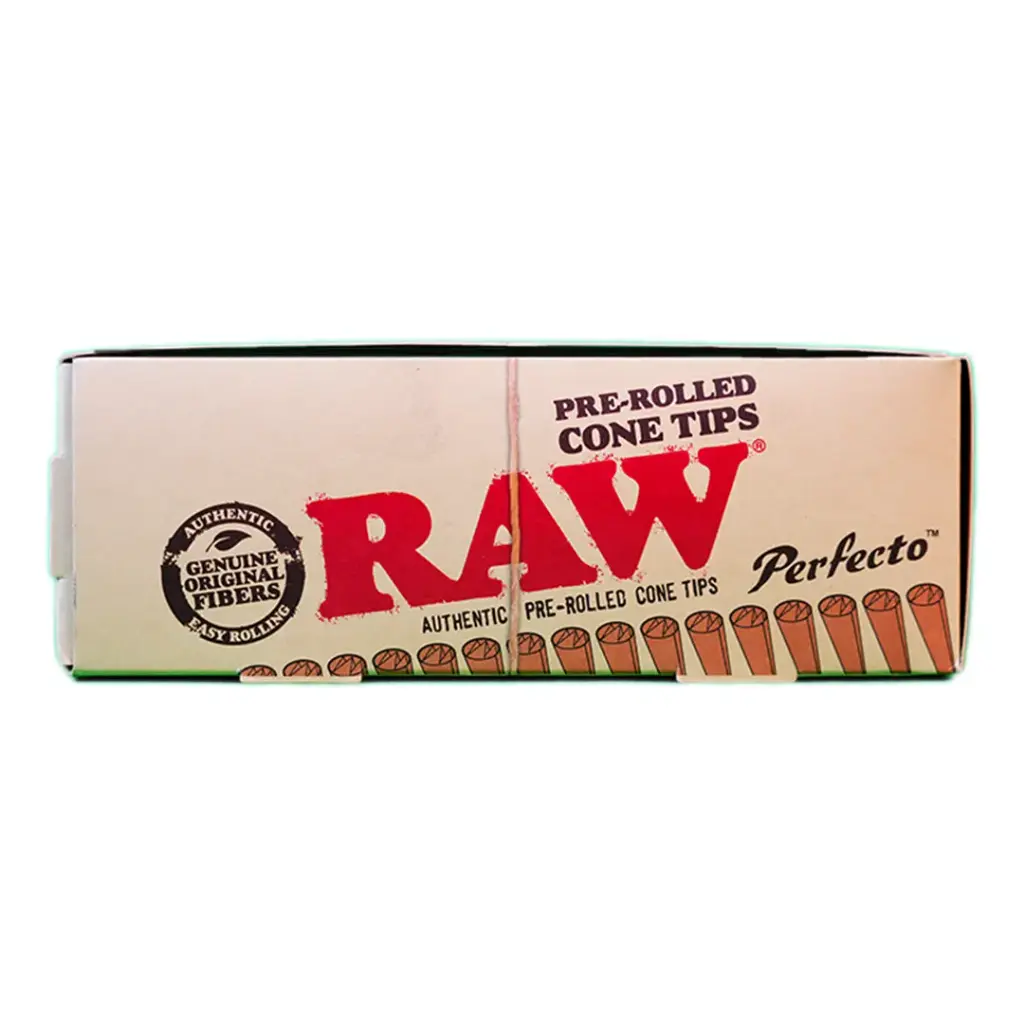 RAW PRE-ROLLED CONE TIPS PERFECTO 20 PER BOX