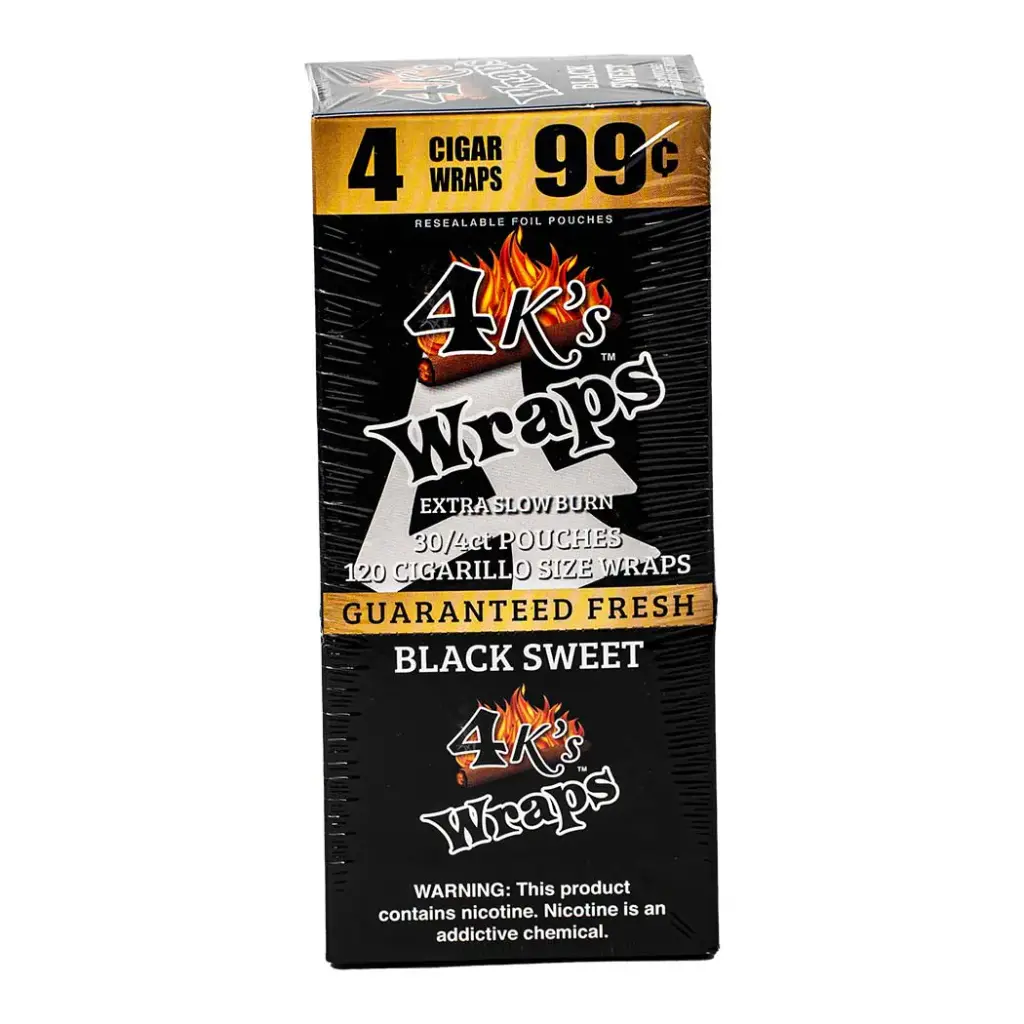 4 K'S WRAPS 30-4CT BLACK SWEET