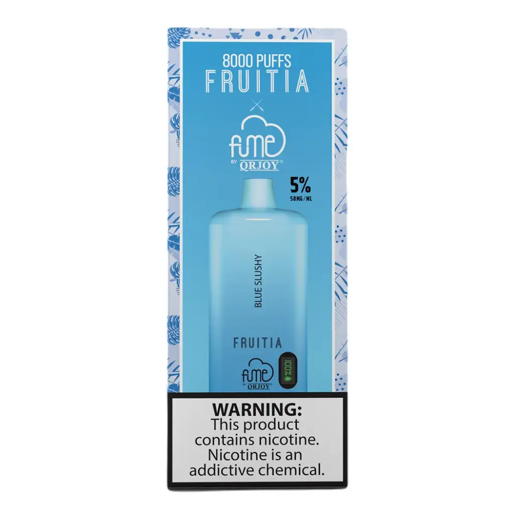 FUME 10PK FRUITIA 5% BLUE SLUSHY DISPOSABLE (8000)