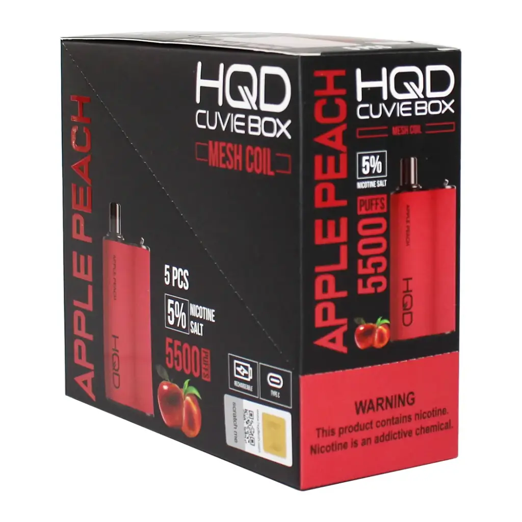 HQD BOX 5% 1X5PK DISPOSABLE (5500)