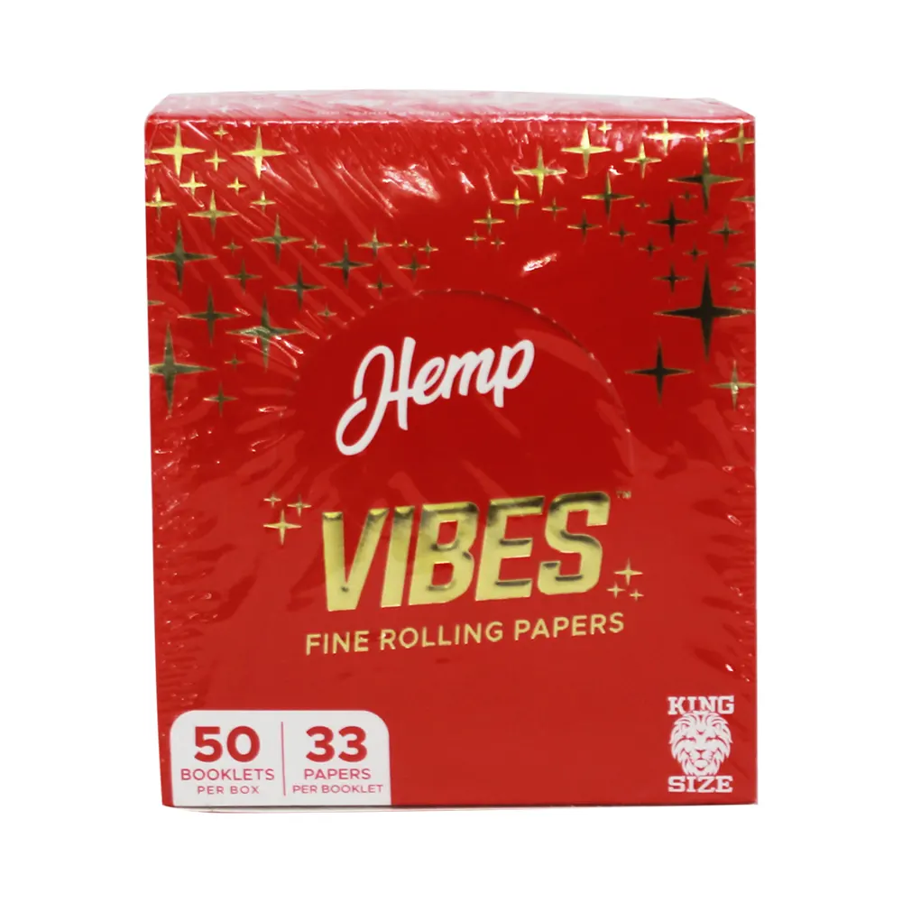 VIBES RED KING SIZE 50 BOOKLETS PER BOX