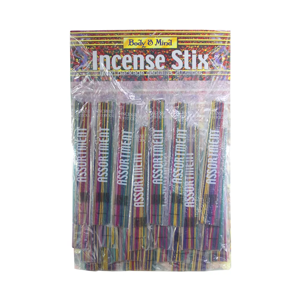 BODY AND MIND ASSORTED INCENSE STICK 24CT DISPLAY