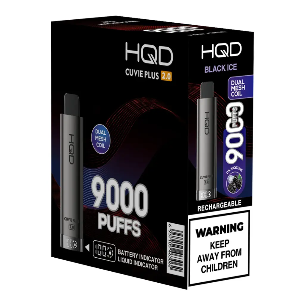 HQD PLUS 2.0 0% 1X5PK DISPOSABLE (9000)