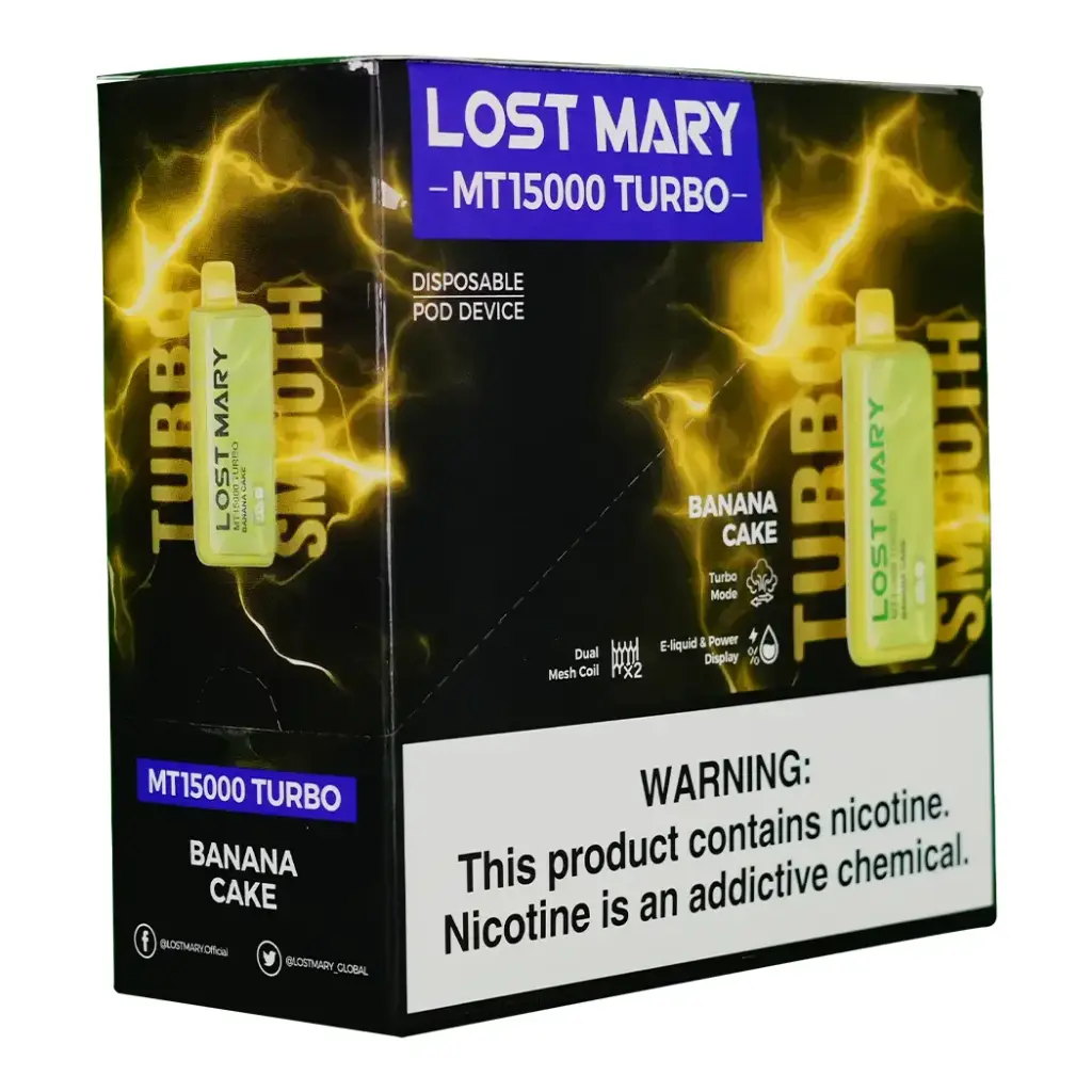 LOST MARY TURBO 5% 1X5PK DISPOSABLE (15000)