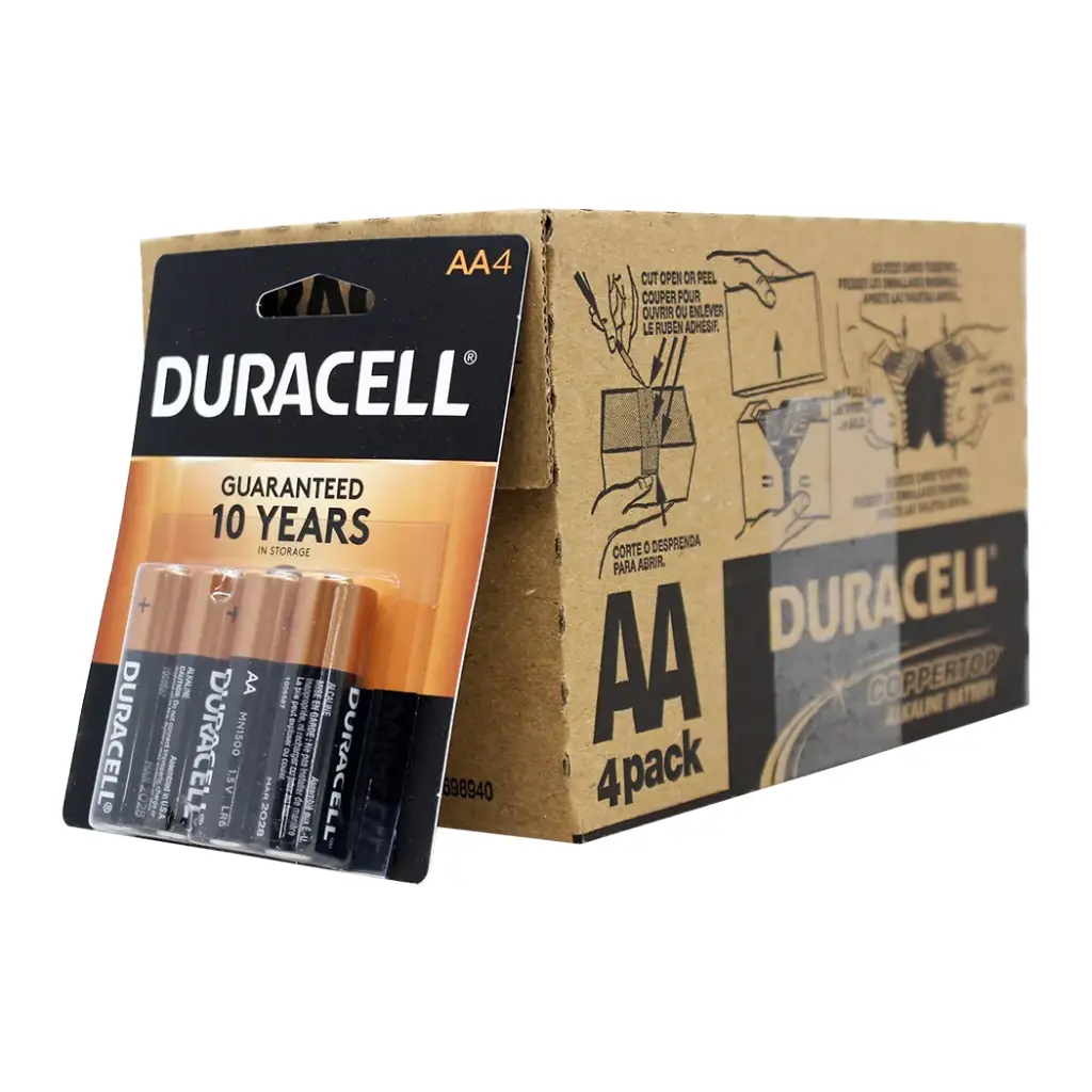 DURACELL AA 4PK 14 CT COPPER TOP