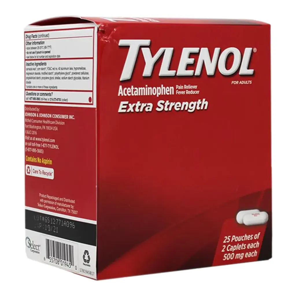 TYLENOL EXTRA STRENGTH DISPENSER 25 X 2'S