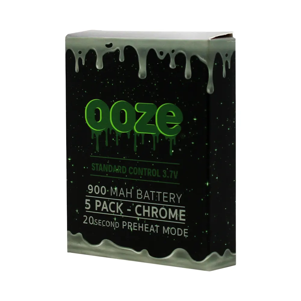 OOZE STANDARD CONTROL CHROME 900 MAH BATTERY 5PK