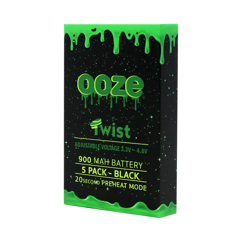 OOZE TWIST BLACK 900 MAH BATTERY 5PK