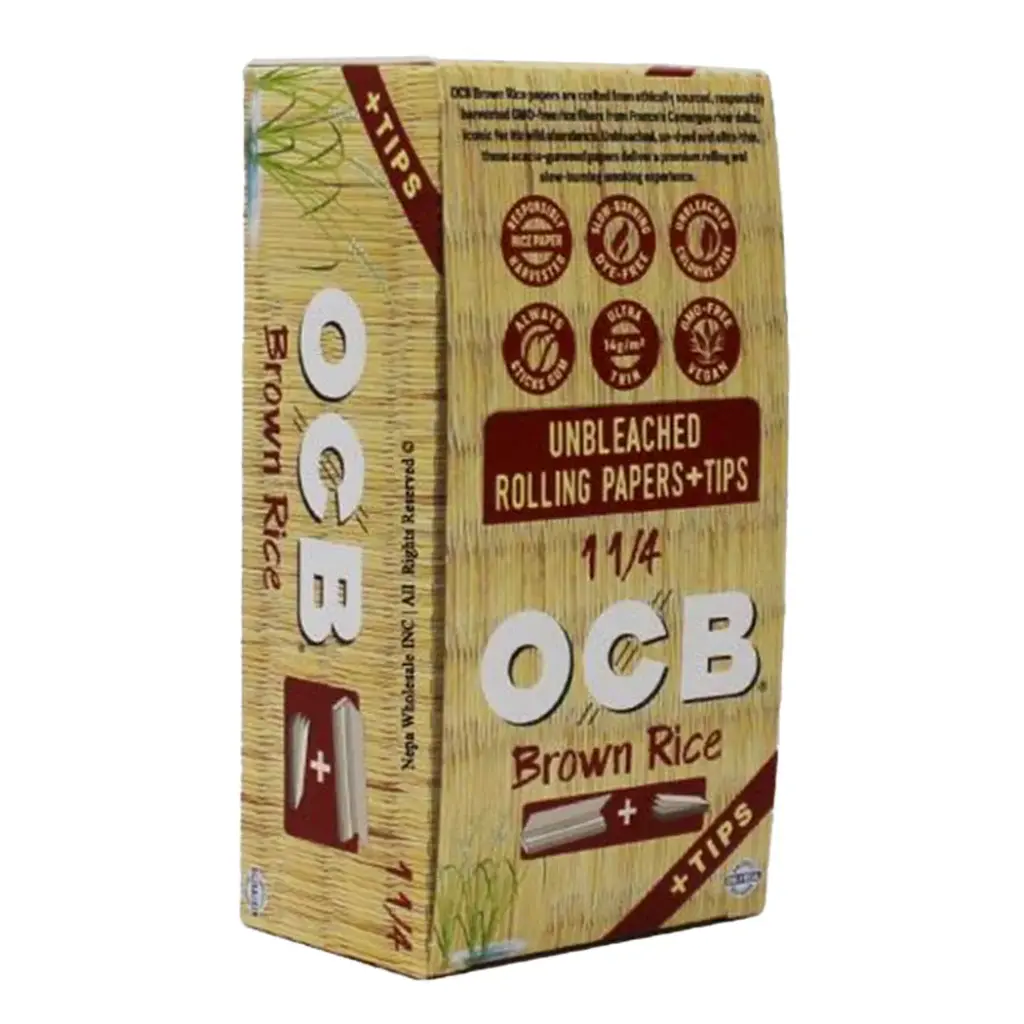 OCB BROWN RICE 1 1/4 + TIPS 24 BOOKLETS